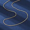 Long-Lasting Plated Brass Snake Chain Necklaces NJEW-K112-04G-NF-1