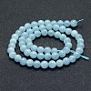 Natural Aquamarine Beads Strands G-P342-10-6mm-A+-2