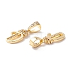 Eco-Friendly Brass Micro Pave Cubic Zirconia Pendants KK-K265-01G-D-2