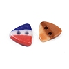 2-Hole Glass Buttons PORC-R010-14-2