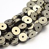 Flat Round Non-magnetic Synthetic Hematite Beads Strands G-D621-11-1