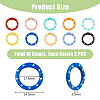 20Pcs 10 Colors Zinc Alloy Spring Gate Rings FIND-HY0002-97-2