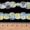 Electroplate Baking Paint Transparent Glass Beads Strands GL-CBA17FF-01L-4
