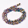 Electroplated Non-magnetic Synthetic Hematite Beads Strands G-P367-G03-2