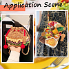 4Pcs Chicken Leg PVC Pendant Keychains KEYC-SC0002-22-5