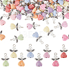 100Pcs Acrylic Alloy Pendants PALLOY-HY00114-1