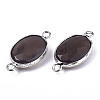 Natural Grey Agate Links/Connectors G-T131-102-15-3