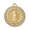 304 Stainless Steel & Rhinestone Pendants STAS-G371-09G-01G-1