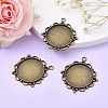 Vintage Tibetan Style Alloy Pendant Cabochon Settings TIBEP-M018-92AB-NF-5