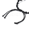 Dyed Natural Quartz Crystal Braided Bead Bracelets BJEW-TA00346-01-3