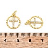 Brass Micro Pave Cubic Zirconia Pendants X1-KK-C092-21A-G-3