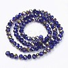 Electroplate Transparent Glass Beads Strands EGLA-A034-T4mm-R12-2
