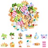 36Pcs Assorted Summer Beach Slime Opaque Resin Cabochons Palm Tree Duck Resin Cabochon Flatback Cartoon Surfing Embellishments for DIY Crafts Scrapbooking Phone Case Decor JX284A-1