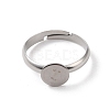 304 Stainless Steel Pad Ring Settings STAS-K278-11B-P-2