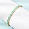 304 Stainless Steel Enamel Hinged Cuff Bangles for Women SA-CBAC920-15G-01F-3