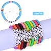11Pcs 11 Style Polymer Clay Heishi Surfer Stretch Bracelets Set BJEW-SW00122-2