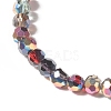 Transparent Electroplated Glass Beads Strands GLAA-G097-04B-3
