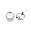 304 Stainless Steel Brooch Cabochon Settings STAS-E547-08G-P-1