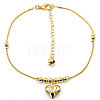 Heart Brass Charm Anklets for Women FS-WG07704-01-5