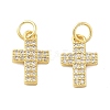 Brass Micro Pave Cubic Zirconia Pendants KK-C092-21D-G-1