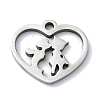 304 Stainless Steel Charms STAS-C097-38B-P-1