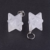 Natural Quartz Crystal Pendants X-G-E398-02J-1