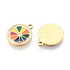304 Stainless Steel Enamel Charms STAS-N112-05A-G-2