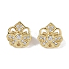 Brass Micro Pave Cubic Zirconia Slide Charms KK-E110-11G-1