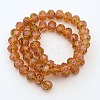 Handmade Gold Sand Lampwork Rondelle Beads Strands X-LAMP-L003-A-03-2