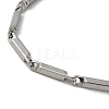 Non-Tarnish 201 Stainless Steel Bar Link Chain Necklaces for Men Women NJEW-G112-07D-P-2