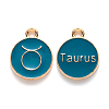 Alloy Enamel Pendants X-ENAM-S124-01B-05C-1