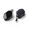 Synthetic Blue Goldstone Pendants G-B041-03P-09-3