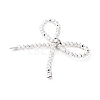 Alloy & Electroplated Glass Bowknot Chandelier Component Links PALLOY-D359-01-2