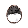 Natural Red Jasper Retro Finger Rings RJEW-B067-02R-27-3