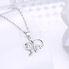 Trendy 925 Sterling Silver Pendant Necklaces NJEW-BB22364-3