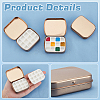 Rectangle Iron Tin Cans with 12-Grid Plastic Empty Watercolor Paint Pans CON-PH0003-12-4