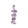 10Pcs 10 Styles Natural & Synthetic Mixed Gemstone Chip Electroplate Non-magnetic Synthetic Hematite Beaded Pendants PALLOY-JF03856-3