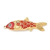 304 Stainless Steel Enamel Big Pendants STAS-L026-07G-04-1