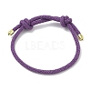 Adjustable Nylon Round Milan Cord Slider Bracelet Making FB-H001-01G-13-1
