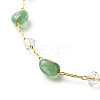 Natural Green Agate Beads Anklets Set for Girl Women AJEW-AN00450-04-10