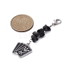 Natural Obsidian Chip Pendant Decorations HJEW-JM01270-4