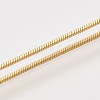 Brass Square Snake Chain Necklace Making MAK-T006-10A-G-3
