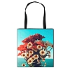 Daisy Flower Printed Polyester Shoulder Bag PW-WG89199-08-1