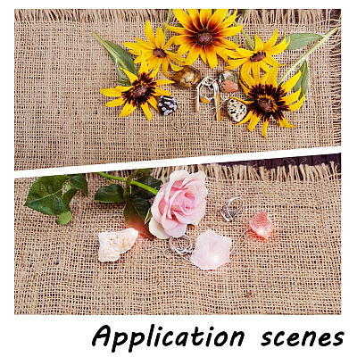 12Pcs 4 Style Square Jute Braided Mats AJEW-DR0001-12-1