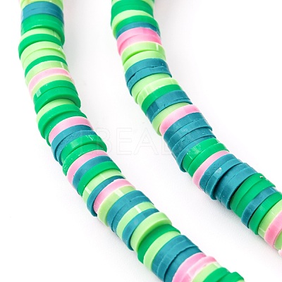 Handmade Polymer Clay Beads Strands CLAY-R089-6mm-T02B-36-1