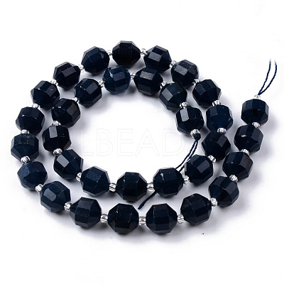 Dyed Natural Sapphire Beads Strands G-R482-01-10mm-1
