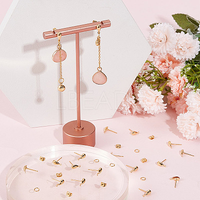 100Pcs Brass Teardrop Stud Earring Findings DIY-GO0001-15-1