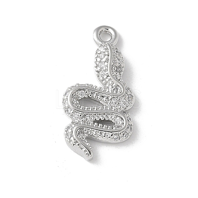 Brass Micro Pave Clear Cubic Zirconia Pendants LS-KK-S505-04P-01-1