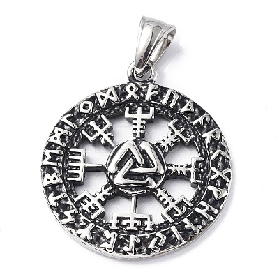 304 Stainless Steel Pendants STAS-C065-01AS-1