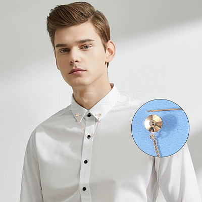 Zinc Alloy Hanging Chain Brooches FIND-GF0006-87C-1